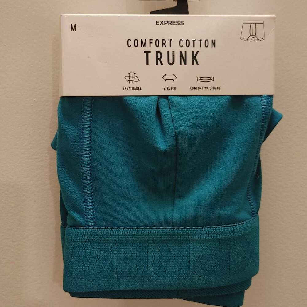 EXPRESS Medium Teal Comfort Cotton Trunks